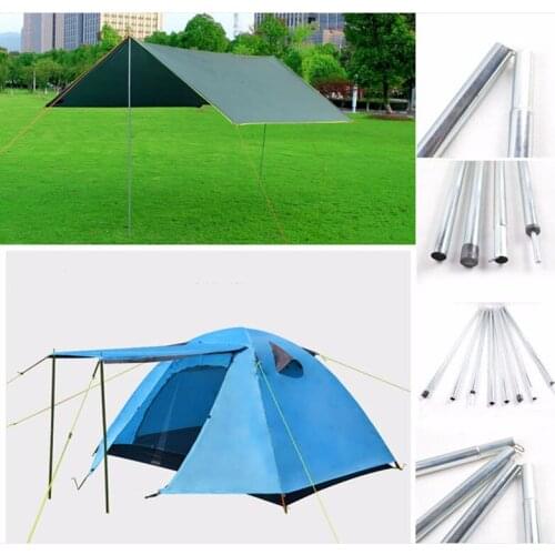 2pcs/set Tent Rod Hot New Outdoor Camping Tent Pole Aluminum Alloy rod Tent Flying Tarp Awning Rod Stand Pole Tent Accessories