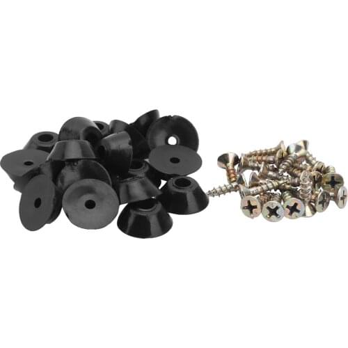 20 Non Slip Furniture Feet Pads Anti-Skid Table Chair Legs Cups Durable Rubber Bumpers with Screws Hardware Set Floor Protectors