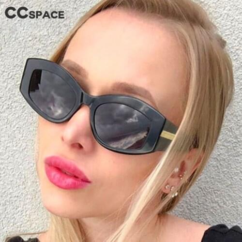 48216 Cat Eye Wide Leg Gradient Lens Small Frame Sunglasses Men Women Fashion Shades UV400 Vintage Glasses