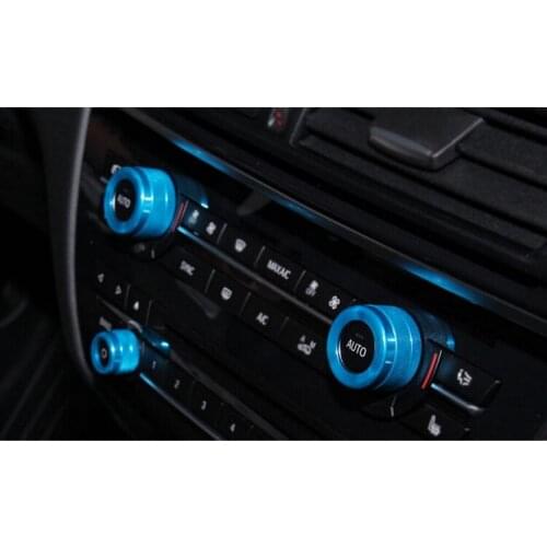Car Styling Decorative Air Conditioning Knob Ring Circle Cover Control button Switch Trim 3 Colors for New B/MW X5 X6