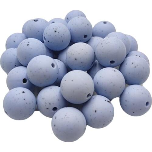 Food Grade Silicone Round Pearl Bead 12/15mm Baby Silicone Teether Necklace Toy DIY Pacifier Chain Care Baby Teething Product