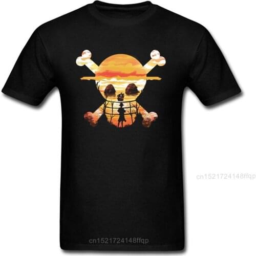Straw Hat Crew Summer 3d Mens T-shirt Hot-blooded Anime T-shirt Luffy T-shirt Harajuku Skull Top Pirate Adventure Sea Costume