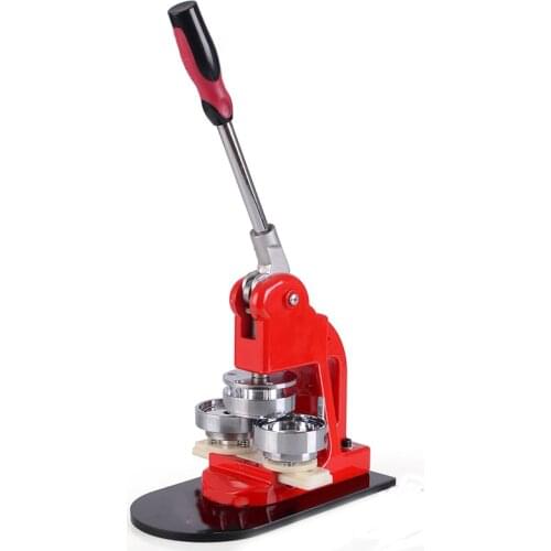 Red Tinplate Press Badges Machine Button Pin Maker Button Making Machinery 58mm Badge Press Breastpiece Making Machine