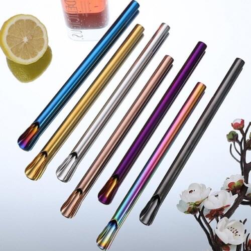 Metal Straws for Milk Making Drinking Straw Eco-friendly 2 in 1 Function Stainless Steel Colorful Drinking Water Straw for Home