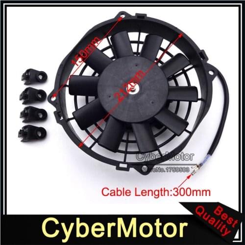 12V 80W Performance Radiator Thermal Cooling Fan For Chinese ATV Quad 4 Wheeler UTV Go Kart Buggy