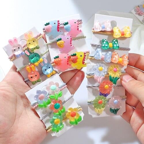 Cute animal childrens head rope Korean cartoon rubber band hair ring Headband princess hair rubber band girl hair accessories