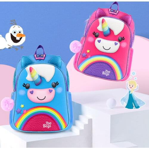 3D Unicorn Cartoon Backpack Cute Mini Schoolbag for Girls Glitter Sequin Water Resistant Gift For Student 15 Inch