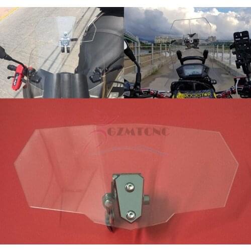 Upper Windshield Riser Adapter Adjustable Windscreen w/ Mount Bracket for Suzuki DL250 V-Storm DL650 DL1000 Yamaha Tracer 700