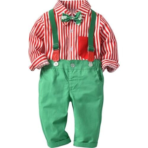 VTOM Spring Autumn Fashion Baby Sets Baby Kids Suit Baby Boys Clothes Gentleman Bow Tie Tops+ Pants 2PCS Baby Children Clothes