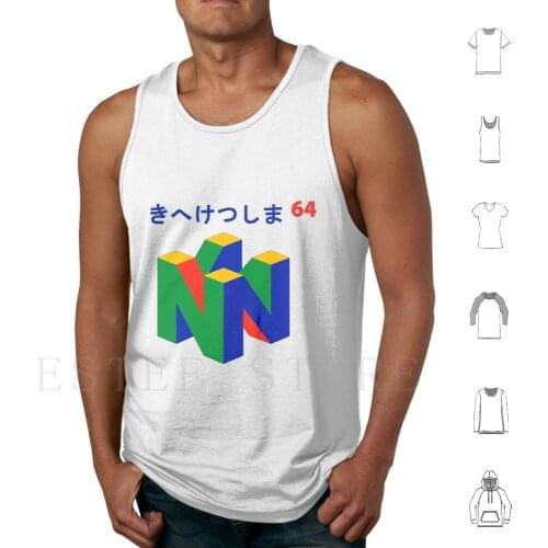 Japanese 64 Tank Tops Vest Japanese Gaming Retro Games N64 Video Games Link Donkey Kong Dk Vaporwave