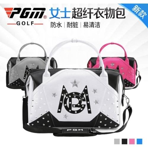 PGM Golf Ladys Clothes Bag Shoe Pack Women Clothing Handbag Microfiber Waterproof Large Capacity YWB033 Wholesale