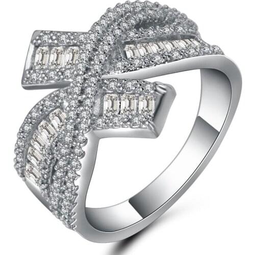 YaYI Jewelry Top Quality Princess Cut AAA+ White Cubic Zirconia Silver Color Engagement Wedding Heart Rings Party Rings Gifts