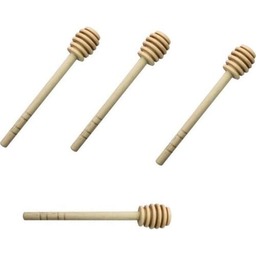 1/5/10 Pack Mini Wooden Honey Spoon Spiralizer Wood Honey Dipper Sticks For Honey Jar Coffee Milk Tea Dispense Wedding Party