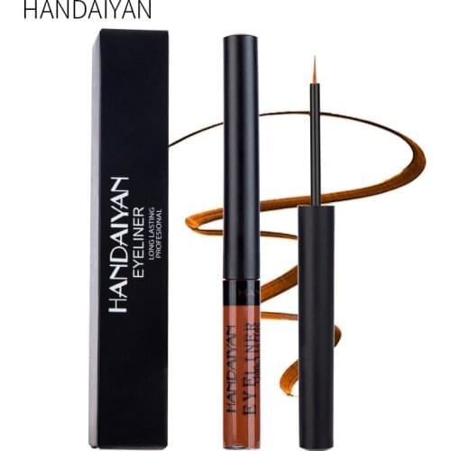 1PC Eyeliner Natural Quick Drying Waterproof Sweatproof Lasting Matte Gold Blue Sliver Liquid Eye Liner Makeup Cosmetic TSLM1