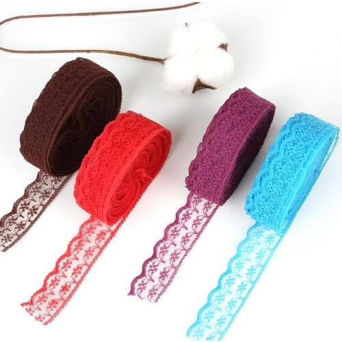 10 Yards Fabric Trimming Lace Ribbon 2 cm Width Embroidered Lace For DIY Sewing/Clothing/Floral Decorations Material