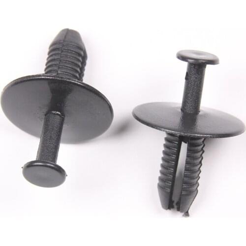 100Pcs Black 7mm Hole Interior Trim Panel Car Bumper Fender Push Type Retainer Fastener Rivets Clips Fit For BMW Series 3 5 7