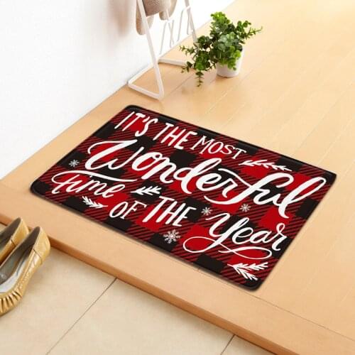 2022 Christmas Doormat Ornament Pendant Merry Christmas Decor Carpet for Home New Year Area Rugs Xmas Bathroom Kitchen Floor Mat