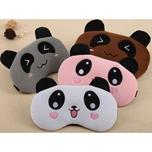 ATOMUS Cute Bear Sleeping Panda Eye Mask Travel Pink Girls Eyepatch Soft Portable Cartoon Blindfold No Ice Bag
