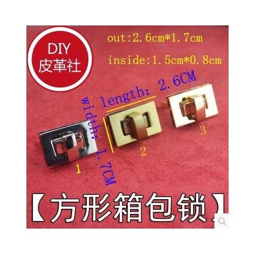 2018 Free Shipping 10pcs/lot 3 Colors 2.6cm*1.7cm Repair Handbag/bag Accessories Fashion Lock Turn Lock Lady Bag Lock