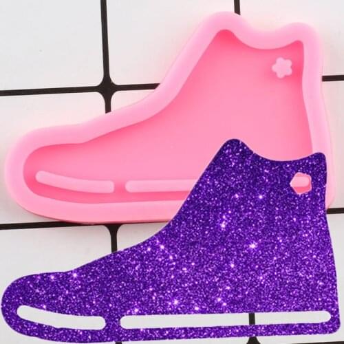 Shiny Sports Shoes Silicone Mold Necklace Jewelry Epoxy Crafting Molds Keychain Making Mould Polymer Clay Pendant Moulds