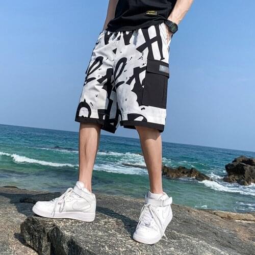 Large Size Camouflage Shorts MenS Korean Fashion Summer New 5-Point Pants, Tooling, Sports, Boys' Students' Leisure Trousers