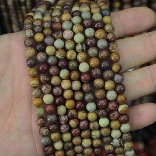 4mm-12mm sunset Mookaite jaspers stone beads natural stone beads DIY loose beads for jewelry making strand 15" wholesale