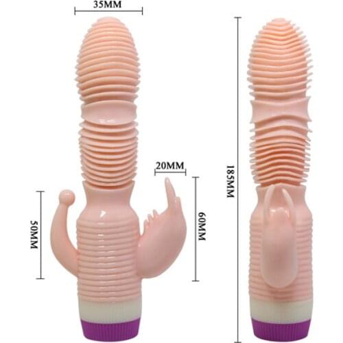 G Spot Dildo Rabbit Vibrator For Women Vagina Clitoris Stimulator Stripe Vibratore Sex Produts mujer Anal Sexe Waterproof