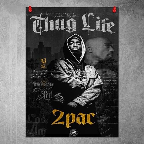 Canvas Print 2Pac Thug Life Poster Decorative Picture Modern Wall Art Paintings Home Decor No Frame