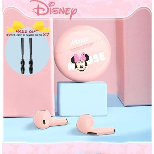 Disney Bluetooth-Compitible Earphone Noise Reduction Headset 5.0Tws Rechargeable Sports Headset Smart Touch Power Display