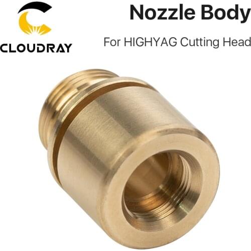 Cloudray Laser Nozzle Body for HIGHYAG Fiber Laser Cutting Head D19mm H23.5mm Laser Cutting Machine Spare Parts