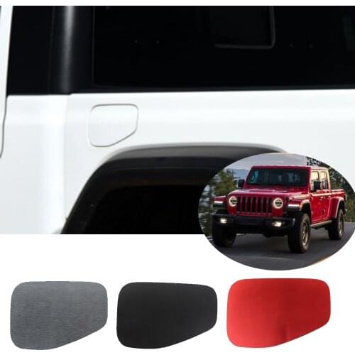 Aluminum Alloy Fuel Tank Cover Door Gas Filler Cap Decorative Trim for Jeep Gladiator JT 2018-2021 Car Accessories
