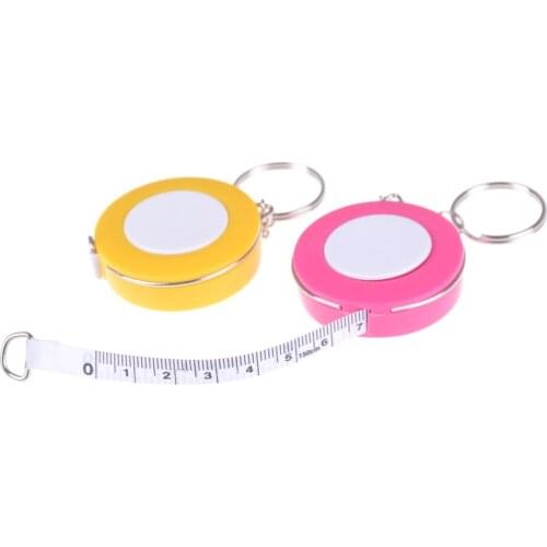 Hot Sale Mini Cute Tape Measure With Key Chain Plastic Portable 1.5m Retractable Ruler Centimeter/Inch Tape Measure