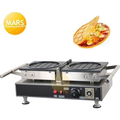Commercial Round Savory Waffle Maker Machine Round Grid Shape Waffle Iron Baker Egg Bread Cake iron Machine 220V 110v
