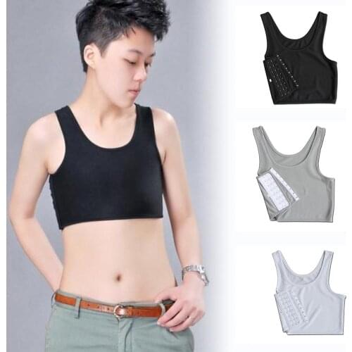 Girls Sexy Short Chest Breast Vest Top Buckle Binder Lesbian Cosplay Undershirt ropa de verano mujer 2020