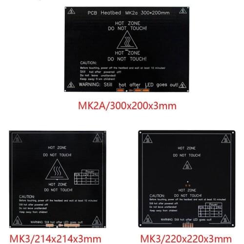 MK3 heatbed more 220x220/300x200/310x310mm 12V/24V Upgraded Aluminum Heated Bed hotbed for 3d printer parts impressora