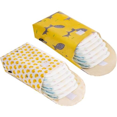 Multifunctional Baby Diaper Organizer Reusable Waterproof Fashion Prints Wet/Dry Bag Mummy Storage Bag Travel Nappy Bag