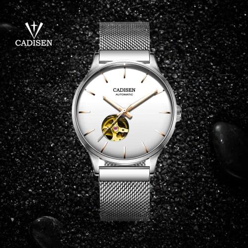 CADISEN Mens watches brand luxury mechanical watch for men Tourbillon Automatic watch men business waterproof Relogio Masculino