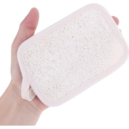 1pc Natural Loofah Sponge Shower Bath Gloves Exfoliating Wash Skin Spa Massage Scrub Washing Soft Pad