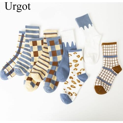 Urgot 2 Pairs Socks Womens Long Tube Socks Summer Thin Cotton Ins Tide Women Breathable Socks Comfort Fashion Calcetines Meias
