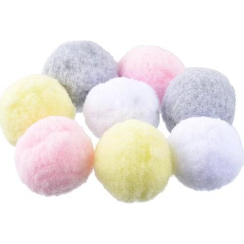 New 200Pcs 3cm Multicolor Pompoms Ball Fur Craft DIY Soft Pom Poms Wedding Home Decoration Sewing On Cloth Accessories Round 3cm