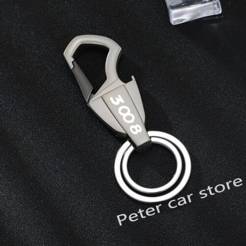 2021 New Beer Bottle Opener Keychain Fashion Zinc Alloy Key Ring Car Keyring for peugeot 3008 peugeot 3008 GT line Car