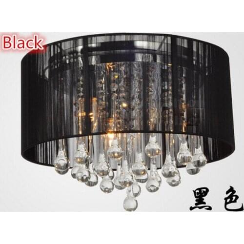 New Shade Crystal Ceiling Chandelier Pendant Light Fixture Lighting Lamp led bulbs 220v 110V Pink yellow black Silver for home