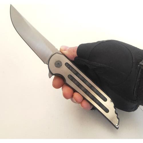 Chung Kui Folding Knives Kwaiback S35VN Blade Titanium Handle Personalized Pocket EDC Outdoor Tactical Camping Hunting Tools