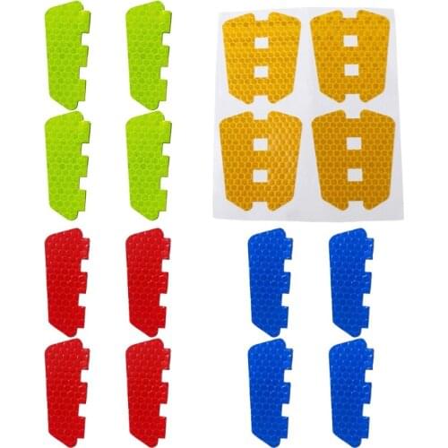 Bicycle Spoke Reflector 4 Color Reflective Stickers for Bicycle Warning Safety Strips Bicycle Reflector