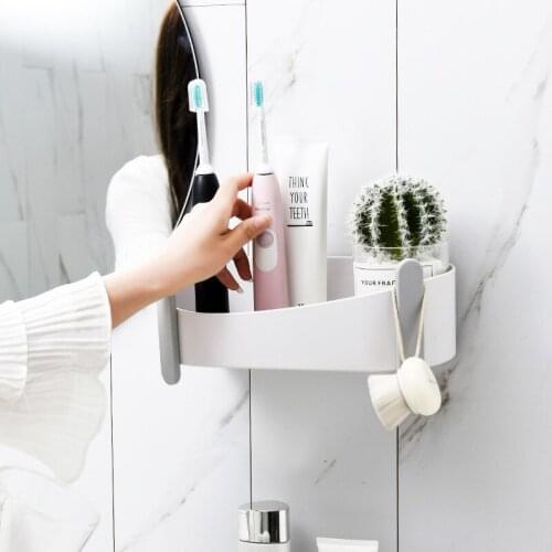 Punch-free Toilet Bathroom Kitchen Shelf Wall-mounted Toilet Toilet Vanity Storage Rack Tripod Bathroom Organizer Bathroom