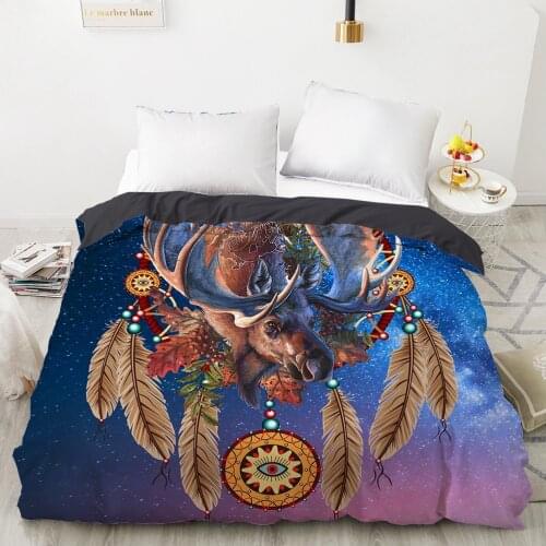 Nordic Duvet cover Quilt/Blanket/Comfortable Case Luxury Bedding 140x200 150x200 240x220 for Home 3D Print Dreamcatcher deer