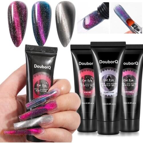 15ml Poly Nail Gel For Nail Extension Finger Quick Building Gel Polygels Extensions Acrylic Gel Polish Nail Art 3 Colors NEW