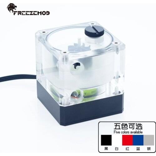 FREEZEMOD Integrated water pump water tank total height 7CM with flow indicator, For Water cooling system PUB-M4YT