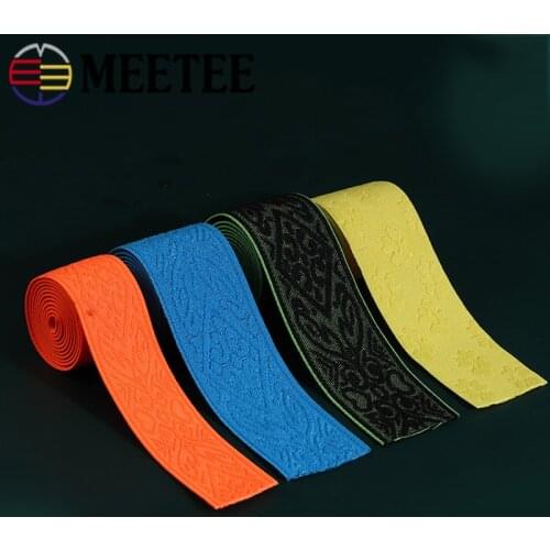 3M 38/40/50MM Retro Jacquard Elastic Band Polyester Pattern Elastic Webbbing for Belt Spring Rubber Band DIY Garmnet Accessory