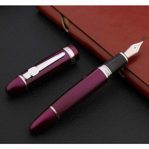 Luxury brand JINHAO 159 Fountain Pen purple silver ink office pen signature pen metal spinning pen Stationery Office School